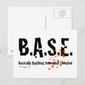B.A.S.E. Jumping Skydiver Postkarte (Vorne/Hinten)