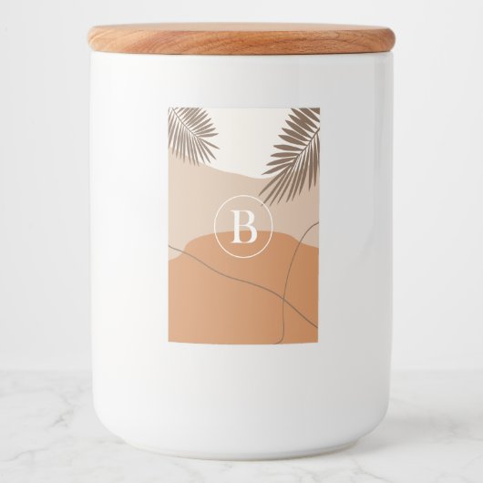 B - Abstrakte Gestaltung der Anfangsbuchstaben B Lebensmitteletikett (Vorderseite)