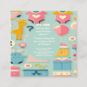 B ABYGIRLSHOWER PASTEL GREEN multiekemental Begleitkarte (Vorderseite)