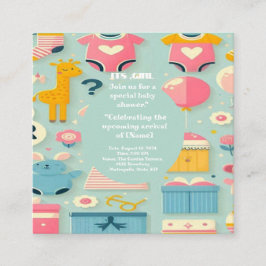 B ABYGIRLSHOWER PASTEL GREEN multiekemental Begleitkarte