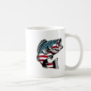 B Amerikanische USA-Flagge Angeln Kaffeetasse