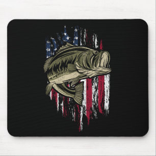 B Angeln Amerikanische Flagge 4. Juli Geschenk Für Mousepad