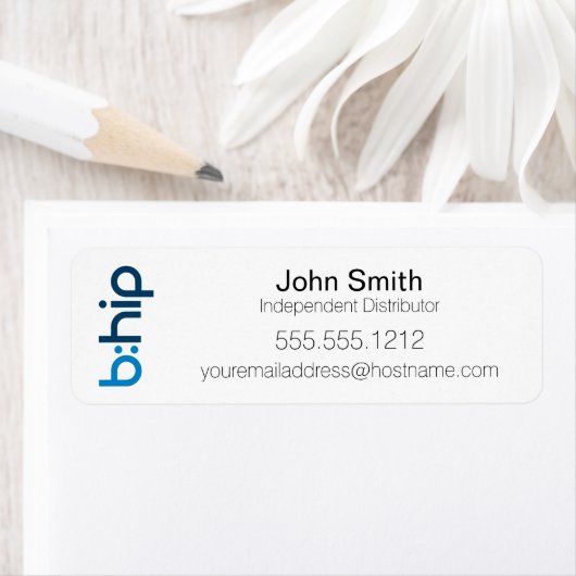 b: ANGESAGTES Etikett für den kleinen Händler (Insitu)