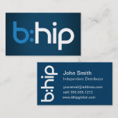 b: ANGESAGTES Verteiler-Geschäfts-Karten-Blau Visitenkarte (Vorne/Hinten)