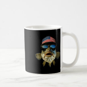 B Angler-T-Shirt USA-Flagge Amerikanischer Hut Son Kaffeetasse