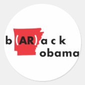b(AR)ackobama Runder Aufkleber (Vorderseite)