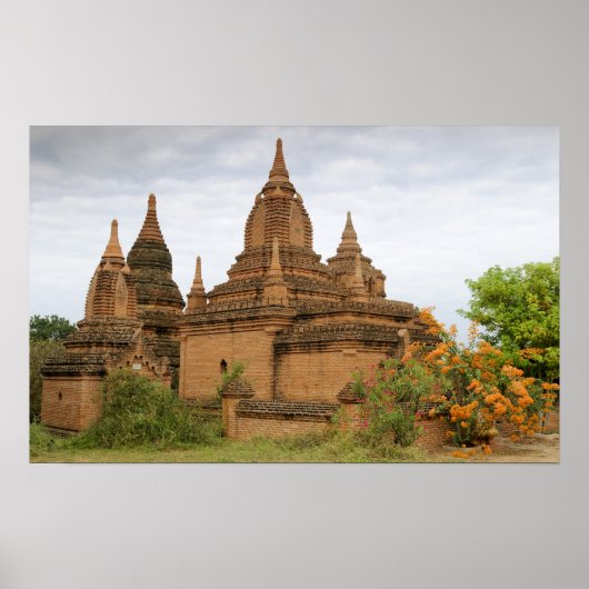 B. Asien, Myanmar (Birma), Bagan Pagan). Verschied Poster (Vorne)