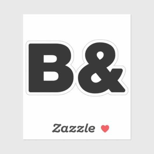 B & B AUFKLEBER (Blatt)