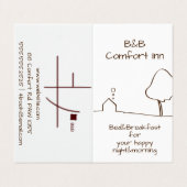 B&B Comfort Inn Visitenkarten (Außenseite Aufgefaltet)