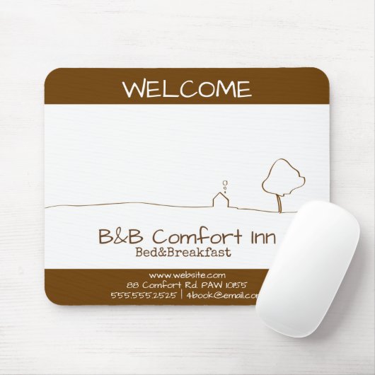 B&B Comfort Inn willkommen Mousepad (Mit Mouse)