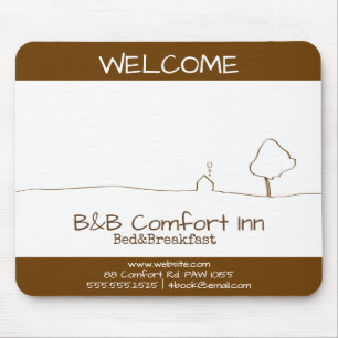 B&B Comfort Inn willkommen Mousepad