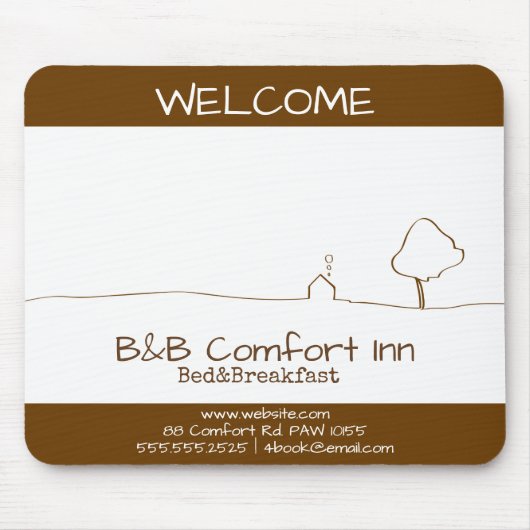 B&B Comfort Inn willkommen Mousepad (Vorne)