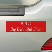 B.B.D große schöne Diva Autoaufkleber (Auf Auto)