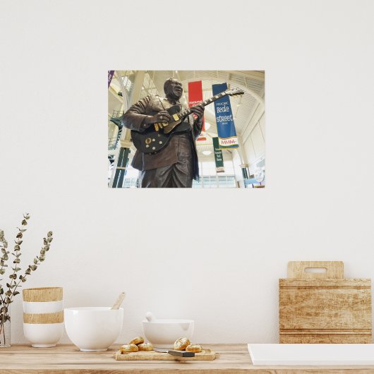 B.B. King Statue - Memphis (Tennessee) Poster (Küche)