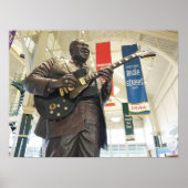 B.B. King Statue - Memphis (Tennessee) Poster (Vorne)