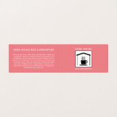 B&B Logo, Bed & Breakfast Unterkunft im Detail Visitenkarten (Außenseite Aufgefaltet)