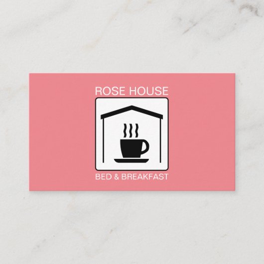B&B Logo, Bed & Breakfast Unterkunft Visitenkarte (Vorderseite)