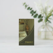 B&B Olive Green Bed and Breakfast Business Cards Visitenkarte (Stehend Vorderseite)