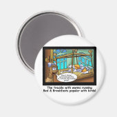 B & B Worm Host Bird Gast Funny Geschenke & T-Shir Magnet (Vorderseite/Rückseite)