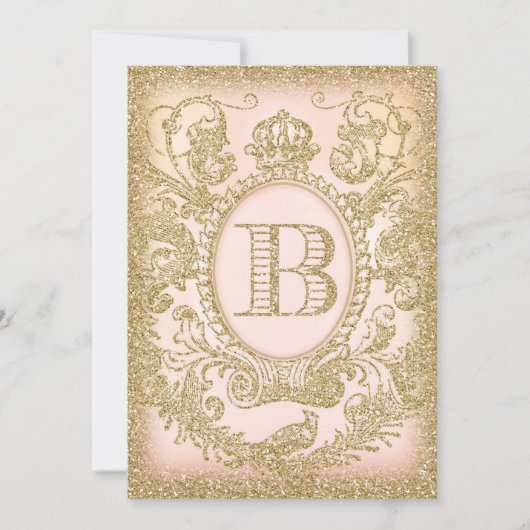 "B" Babydusche Einladung (Vorderseite)