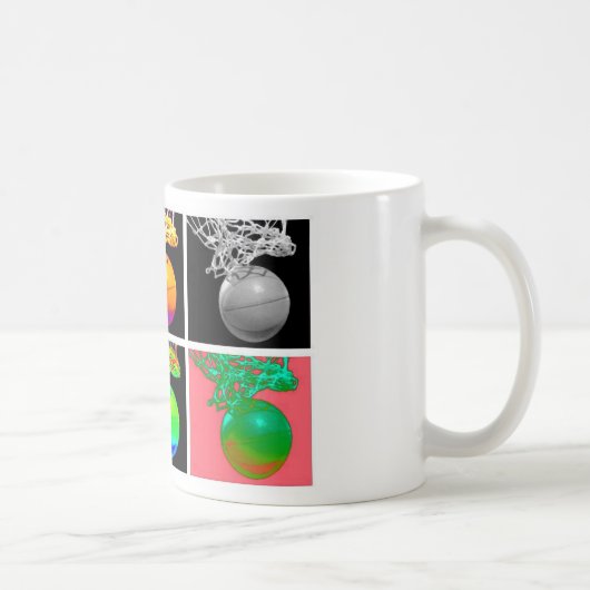 B-Ball Basketball Hoops Pop Art Kaffeetasse (Rechts)