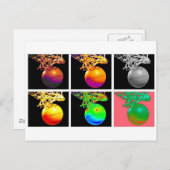 B-Ball Basketball Hoops Pop Art Postkarte (Vorne/Hinten)