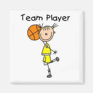 B-Ball-Mannschaftsspieler-T-Shirts und Geschenke Magnet