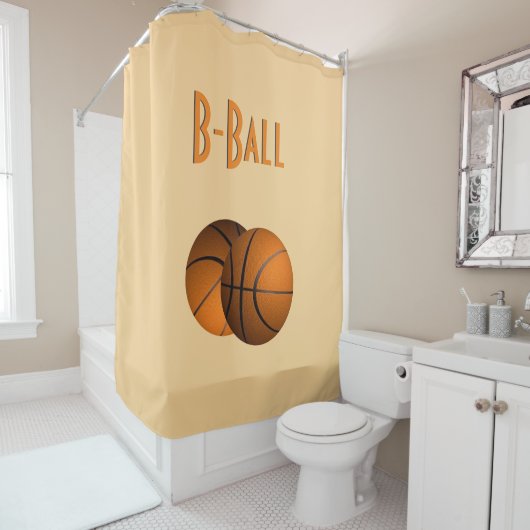 B-Ball-Sport-Duschvorhang Duschvorhang (Beispiel)