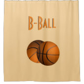 B-Ball-Sport-Duschvorhang Duschvorhang (Vorderseite)