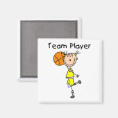 B-Ball Team Player Tshirts und Geschenke Magnet (Vorderseite/Rückseite)