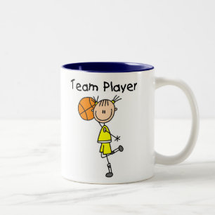 B-Ball-Team-Spielerin Zweifarbige Tasse