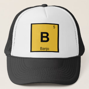 B - Banjo Music Chemistry Periodisches Tabellensym Truckerkappe