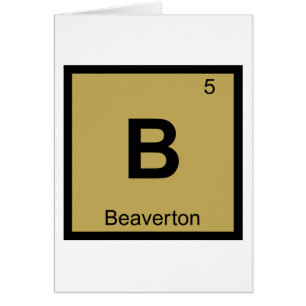 B - Beaverton Oregon Chemie Periodensystem Stadt