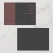 B-Berufliche Visitenkarte (Vorne/Hinten)