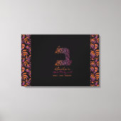 B Bet Hebrew Letter Bat Mitzvah Sign-In Board Leinwanddruck (Vorderseite)