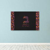 B Bet Hebrew Letter Bat Mitzvah Sign-In Board Leinwanddruck (Insitu (Holzboden))