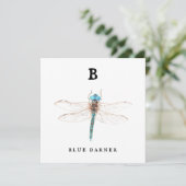 "B" Blue Darner Flachkarte (Stehend Vorderseite)