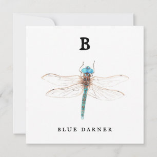 "B" Blue Darner Flachkarte