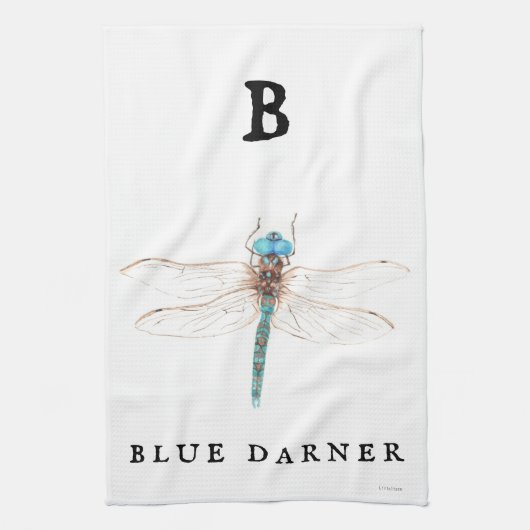 ‚B‘ Blue Darner Geschirrtuch (Vertikal)