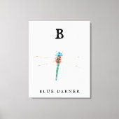 ‚B‘ Blue Darner Leinwanddruck (Vorderseite)