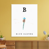 ‚B‘ Blue Darner Leinwanddruck (Insitu (Wohnzimmer))