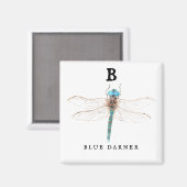 ‚B‘ Blue Darner Magnet (Vorderseite/Rückseite)