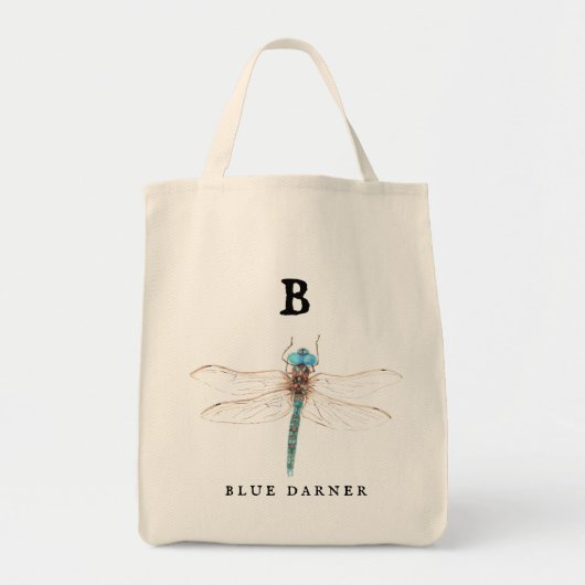 ‚B‘ Blue Darner Tragetasche (Vorne)