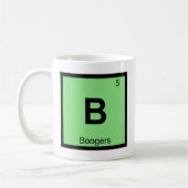 B - Boogers Chemistry Periodisches Tabellensymbol Kaffeetasse (Links)