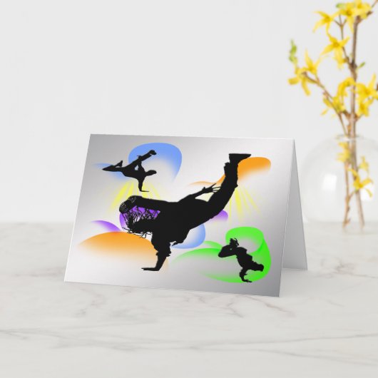B-boying Karte (Gelbe Blume)