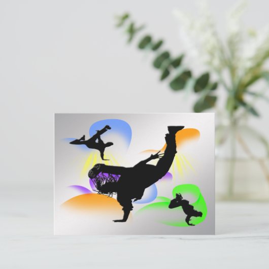 B-Boying Postkarte (Stehend Vorderseite)