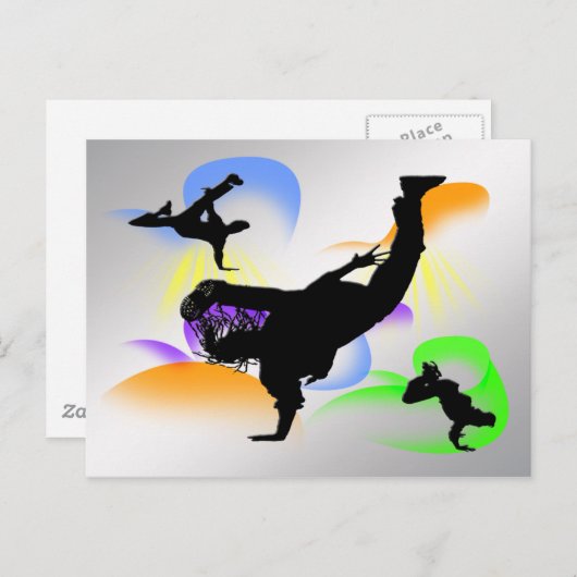 B-Boying Postkarte (Vorne/Hinten)