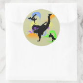 B-Boying Runder Aufkleber (Tasche)
