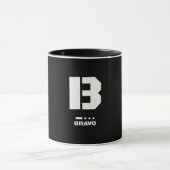 B (Bravo) NATO Phonetischer Alphabet & Morse Code Tasse (Zentrum)