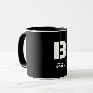 B (Bravo) NATO Phonetischer Alphabet & Morse Code Tasse